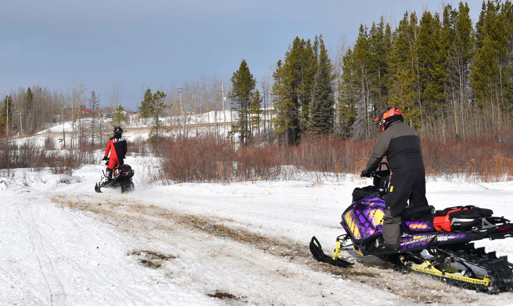 Snowmobiling Action In Swan Hills